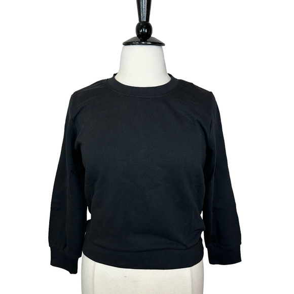 Hudson Open Back Twist Terry Knit Sweatshirt Women Large NWT Cotton - Picture 10 of 11